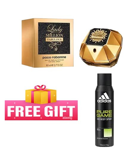 iShopping - Paco Rabanne Lady Million Fabulous Intense Eau de Parfum - 80ml With Free Adidas Body Spray - 150ml