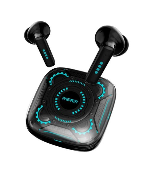iShopping - Faster RGBP1 ENC Wireless Earbuds Black