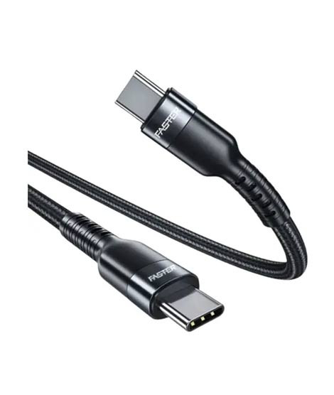 iShopping - Faster FC-100W Type C to Type C Charging Cable Black