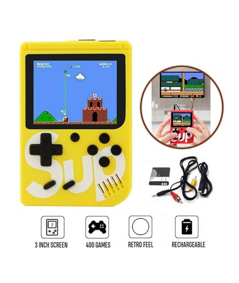 iShopping - Alsimba Retro Video Game Box 400 In 1 Yellow (AS-0103)