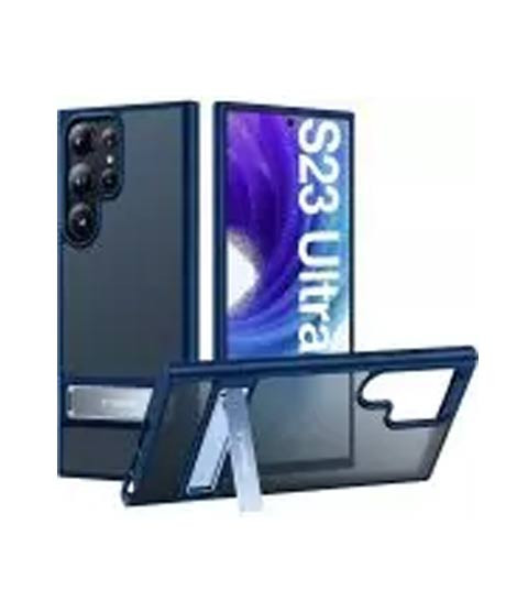 iShopping - Torras Mars Climber 3-Way Solid Kickstand Matte Case For Galaxy S23 Ultra Dark Blue (AMT-6188)