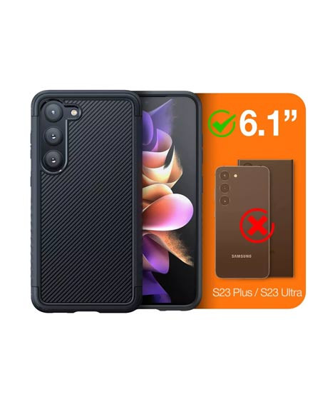 iShopping - Torras Military Grade Drop Tested Shockproof Case For Galaxy S23 Matte Black (AMT-6200)