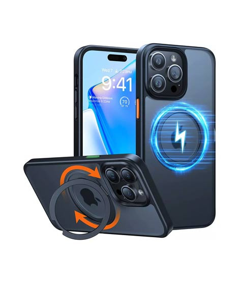 iShopping - Torras UPRO OStand Pro Shockproof Case For iPhone 14 Pro Max Black (AMT-6258)
