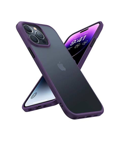 iShopping - Torras Guardian Translucent Matte Case For iPhone 14 Pro Deep Purple (AMT-6284)