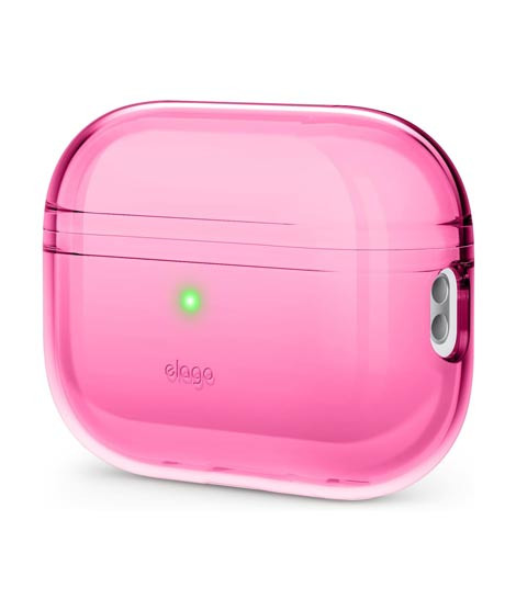 iShopping - Elago Clear Shockproof Case For Airpods Pro 2022 - Neon Hot Pink (AMT-6335)