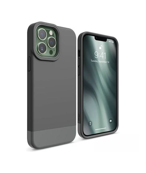 iShopping - Elago Glide Armor Shockproof Case For iPhone 13 Pro Max Dark Gray/Light Green (AMT-6346)