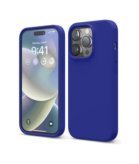 iShopping - Torras Liquid Silicone Shockproof Case For iPhone 14 Pro Max Cobalt Blue (AMT-6733)