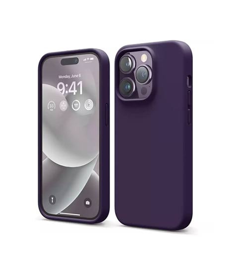 iShopping - Elago Liquid Silicon Shockproof Case For iPhone 14 Pro Max Deep Purple (AMT-6735)