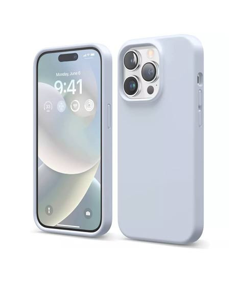 iShopping - Torras Liquid Silicone Shockproof Case For iPhone 14 Pro Max Light Blue (AMT-6739)