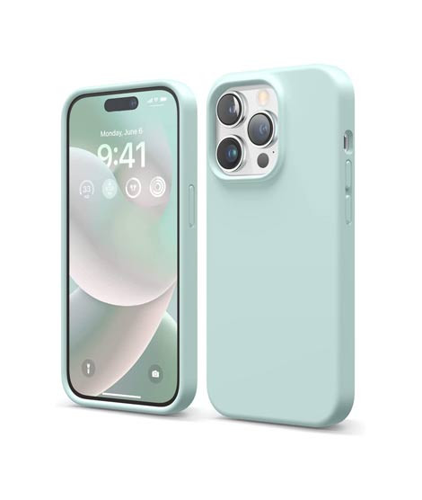 iShopping - Torras Liquid Silicone Shockproof Case For iPhone 14 Pro Max Mint (AMT-6746)