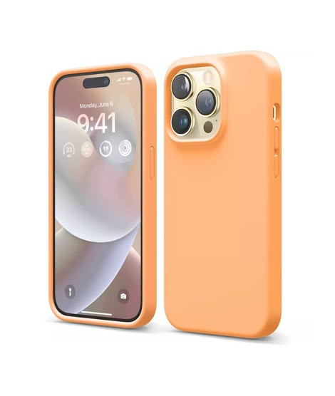 iShopping - Torras Liquid Silicone Shockproof Case For iPhone 14 Pro Max Orange (AMT-6748)