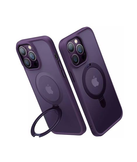 iShopping - Torras UPro OStand Shockproof Case For iPhone 14 Pro Max Deep Purple (AMT-6770)