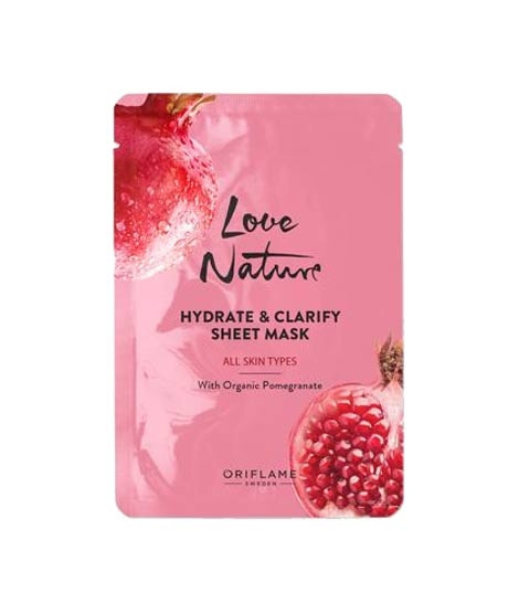 iShopping - Oriflame Love Nature Hydrate & Clarify Sheet Mask 24ml (44282)