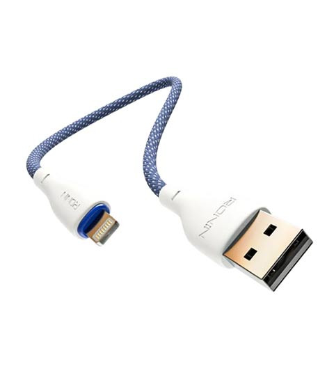 iShopping - Ronin Flexin Mini iPhone Power Bank Cable Blue - (R-2055)