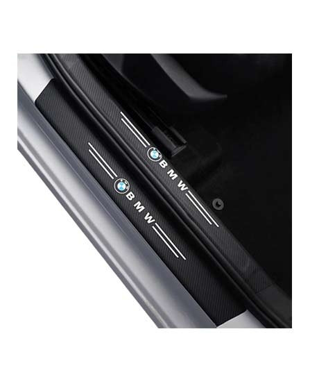 iShopping - M.Mart Carbon Fiber Car Door Protection BMW Stickers Pack Of 4