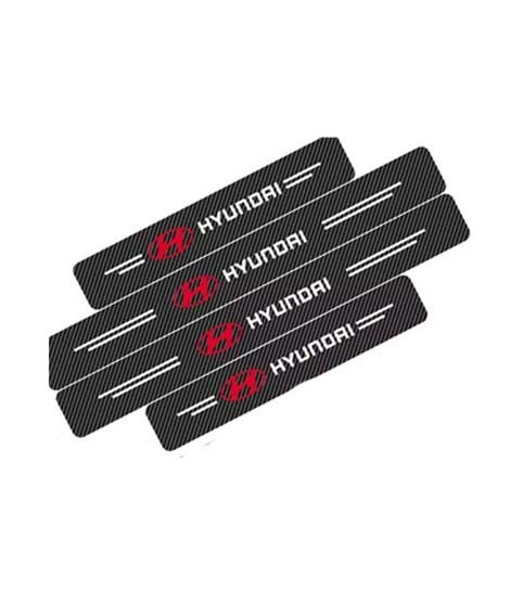 iShopping - M.Mart Carbon Fiber Car Door Protection Hyundai Stickers Pack Of 4