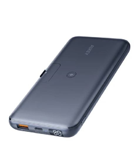 iShopping - Aukey 20000mah Wireless Charging Power Bank Black (PB-WL03S)