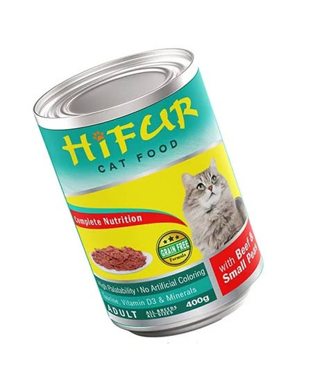 iShopping - Hifur Beef & Peas Canned Adult Cat Food 400g