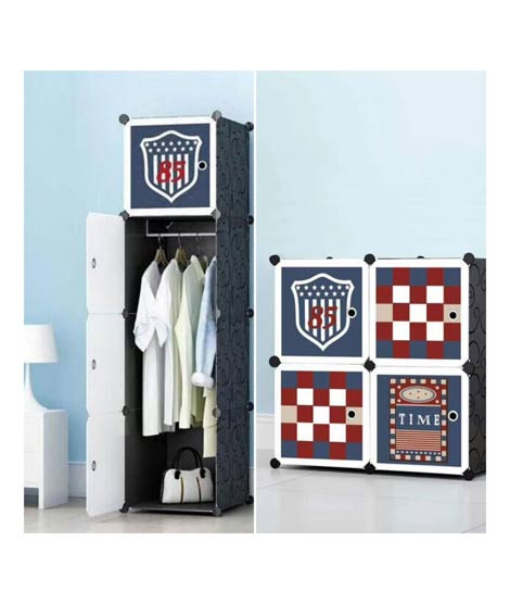 iShopping - Easy Shop 4 Boxes Cubic Storage Cabinet Wardrobe