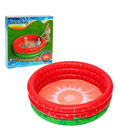 iShopping - Bestway Inflatable Sweet Strawberry 3 Rings Pool (51145)