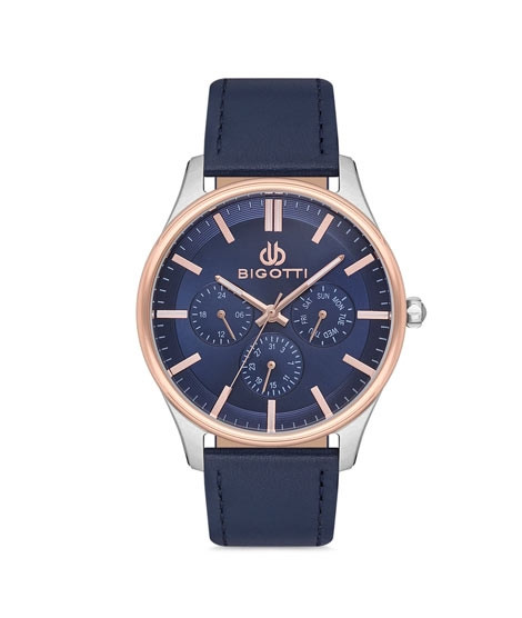 iShopping - Bigotti Milano Leather Men's Watch Blue (BG.1.10102-5)