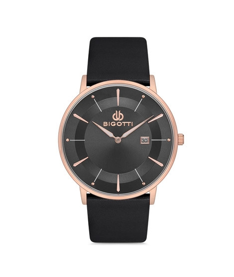 iShopping - Bigotti Milano Leather Men's Watch Black (BG.1.10123-3)