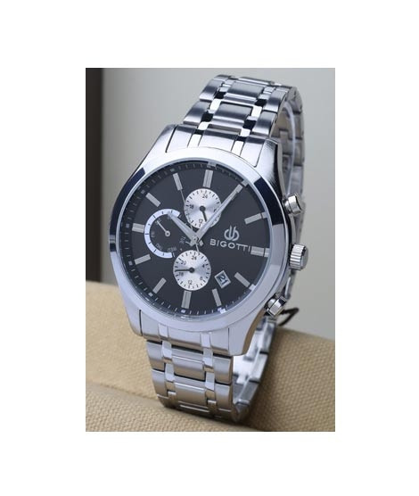 iShopping - Bigotti Montre Homme's Stainless Steel Men's Watch Silver (BG.1.10130-2)