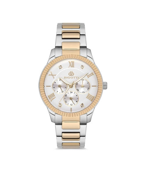 iShopping - Bigotti Analog Femme's Stainless Steel Women's Watch Two Tone (BG.1.10134-6)