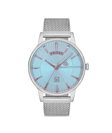 iShopping - Bigotti Stainless Steel Men's Watch Silver (BG.1.10161-1)