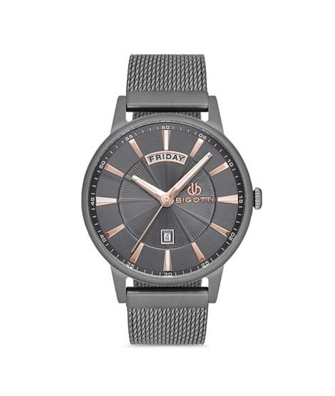 iShopping - Bigotti Stainless Steel Men's Watch Grey (BG.1.10161-6)