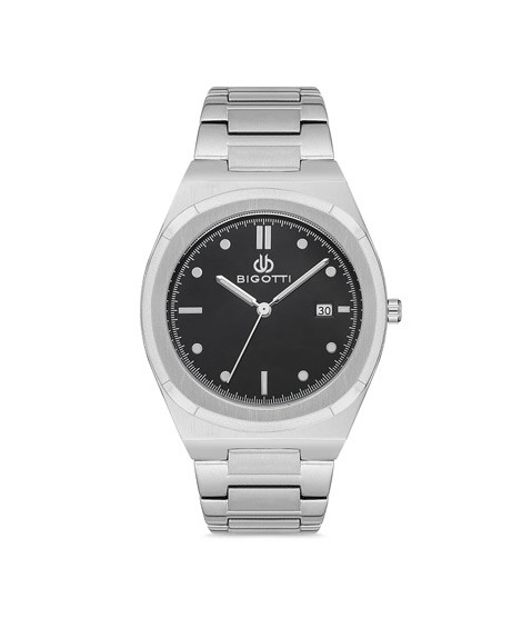iShopping - Bigotti Stainless Steel Men's Watch Silver (BG.1.10164-5)