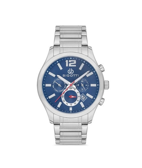 iShopping - Bigotti Analog Stainless Steel Men's Watch Silver (BG.1.10166-3)