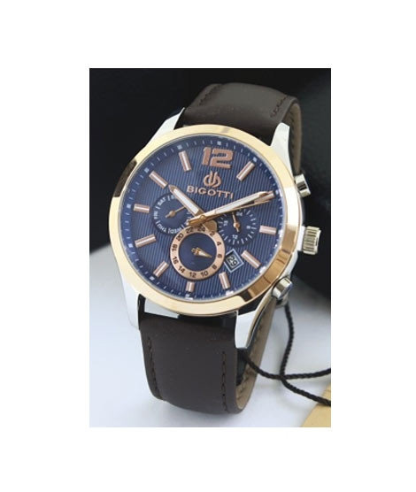 iShopping - Bigotti Milano Leather Men's Watch Black (BG.1.10169-6)