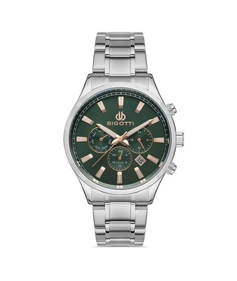 iShopping - Bigotti Stainless Steel Men's Watch Silver (BG.1.10333-3)