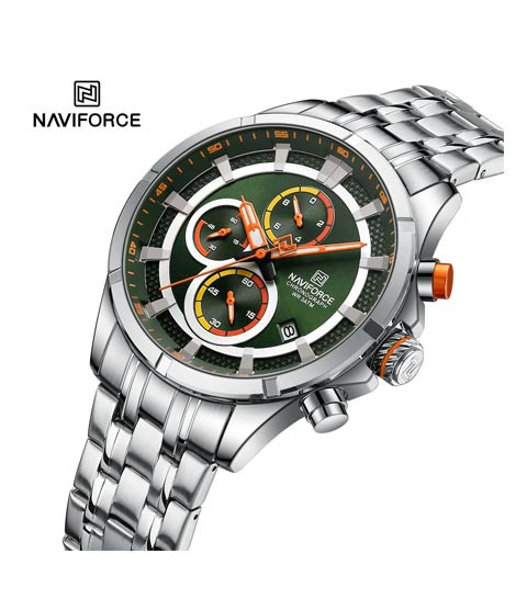 iShopping - Naviforce Chrono Quest Edition Watch For Men Silver (NF-8046-7)