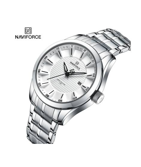 iShopping - Naviforce Executive Edition Watch For Men Silver (NF-8032-6)
