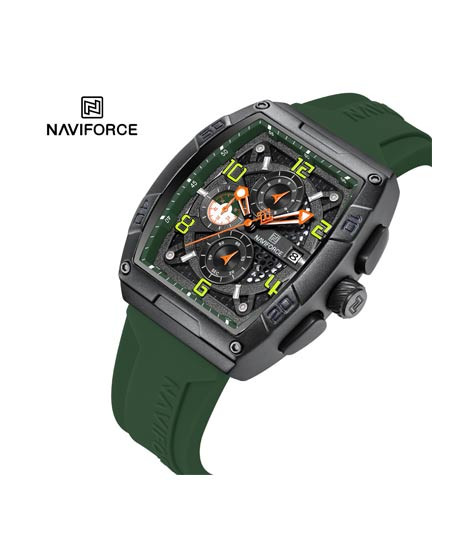 iShopping - Naviforce Precision Square Watch For Men Green (Nf-8052-2)