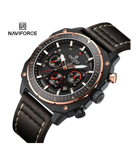 iShopping - Naviforce Striker Chrono Watch For Men Brown (NF-8057-3)