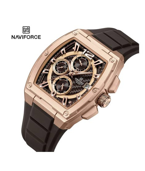 iShopping - Naviforce Square Force Watch For Men Brown (NF-8050-6)