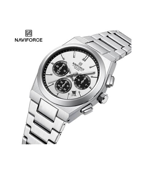 iShopping - Naviforce Bond Chrono Watch For Women Silver (NF-8048l-7)