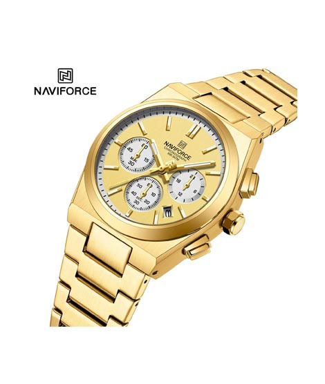 iShopping - Naviforce Bond Chrono Watch For Women Golden (NF-8048l-1)
