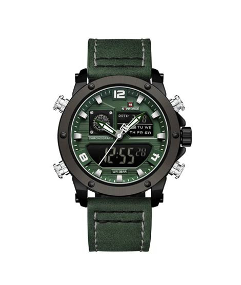 iShopping - Naviforce Dual Master Watch For Men Green (Nf-9236-2)