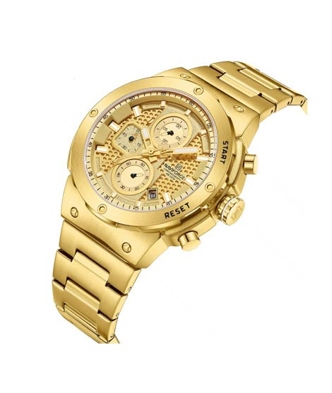 iShopping - Naviforce Chronomax Watch For Men Golden (NF-8072-2)