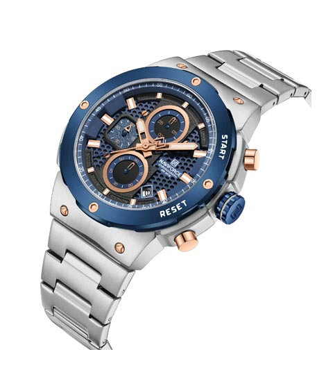 iShopping - Naviforce Chronomax Watch For Men Silver (NF-8072-5)