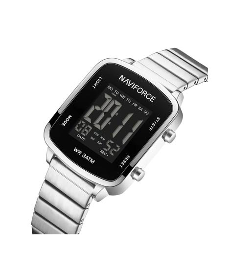 iShopping - Naviforce Elegant Pixel Watch For Women Silver (NF-5058-8)