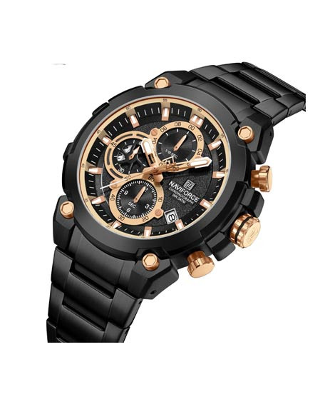 iShopping - Naviforce ChronoX Watch For Men Black - (NF-8071-6)