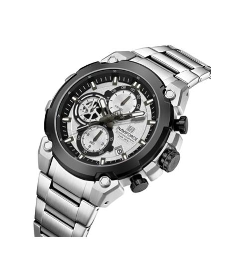 iShopping - Naviforce ChronoX Watch For Men Silver - (NF-8071-8)