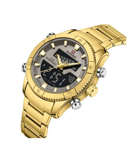 iShopping - Naviforce DualX Edition Watch For Men Golden - (NF-9259-2)