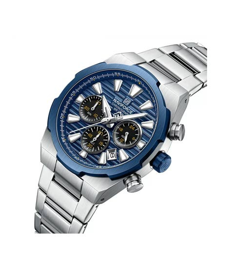 iShopping - Naviforce Executive Chrono Watch For Men Silver - (NF-8081-4)