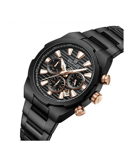 iShopping - Naviforce Executive Chrono Watch For Men Black - (NF-8081-3)